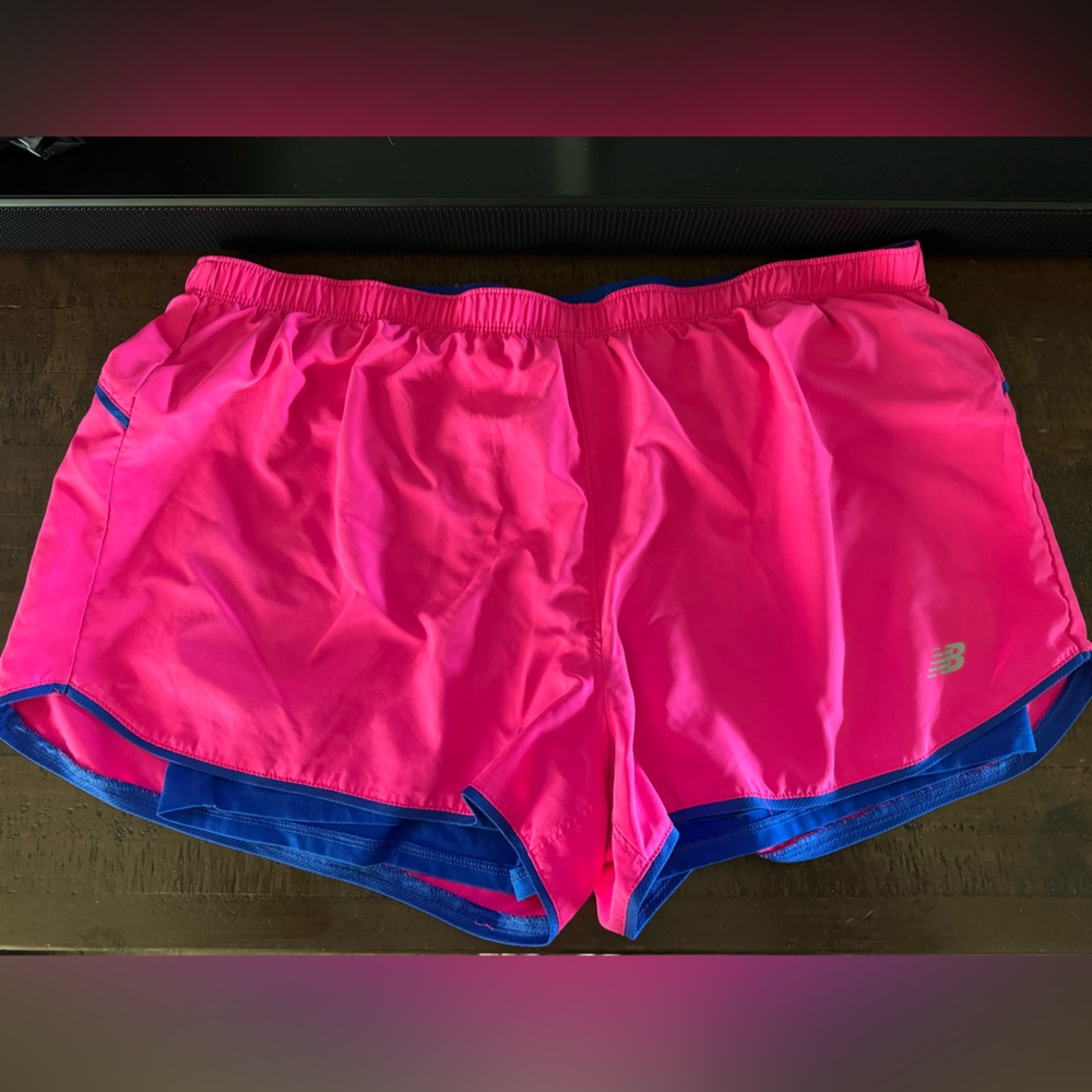 New Balance Pink and Blue Athletic Shorts